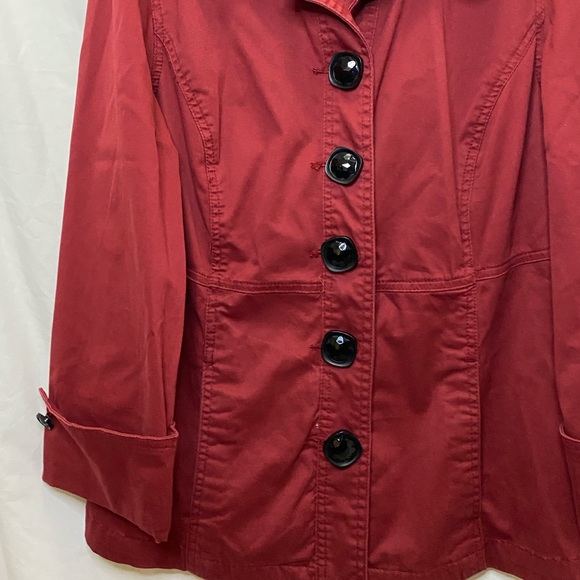 Love a Little reddish rust utility like trench jacket blazer, size L - Picture 2 of 8